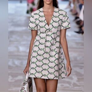 NWT Tory Burch Runway Pier Dress Rope Nautical Print Size 10